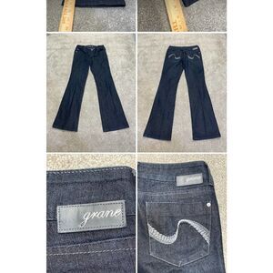 Grane bootcut jeans womens sz 5 low rise dark wash stretch denim retro Y2K